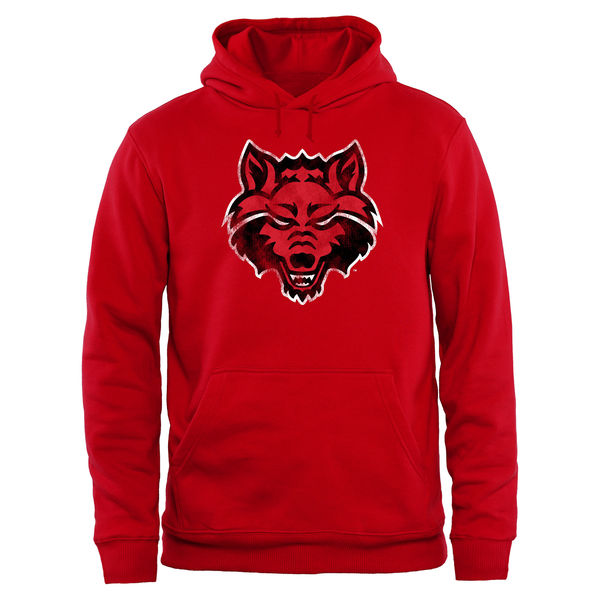 Men NCAA Arkansas State Red Wolves Big Tall Classic Primary Pullover Hoodie  Red